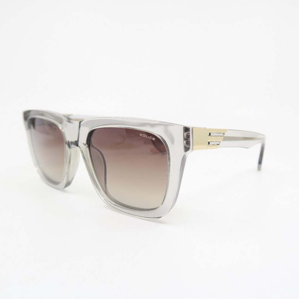Police FOREVER 1SPLN43V Col.03GU Clear/Brown Gradient, New, Sunglasses.